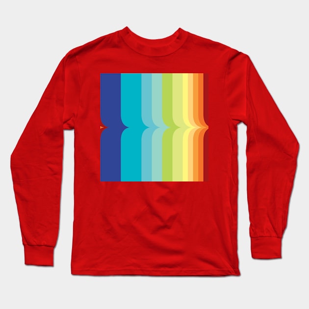 Vintage Rainbow Long Sleeve T-Shirt by Carolina Díaz